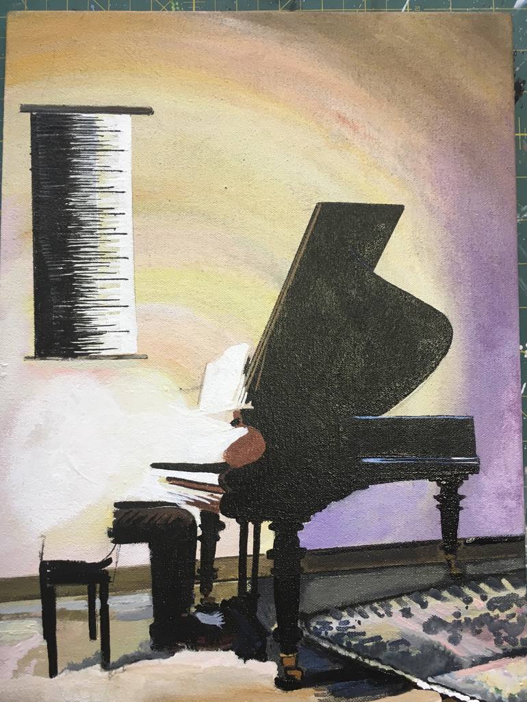 Original Photorealism Music Painting by Amy Roberts