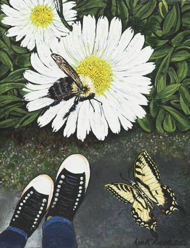 Original Realism Floral Paintings by Amy Roberts