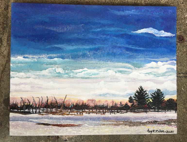 Original Photorealism Seasons Painting by Amy Roberts