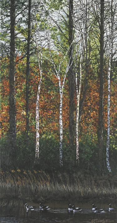 Print of Realism Tree Paintings by Amy Roberts