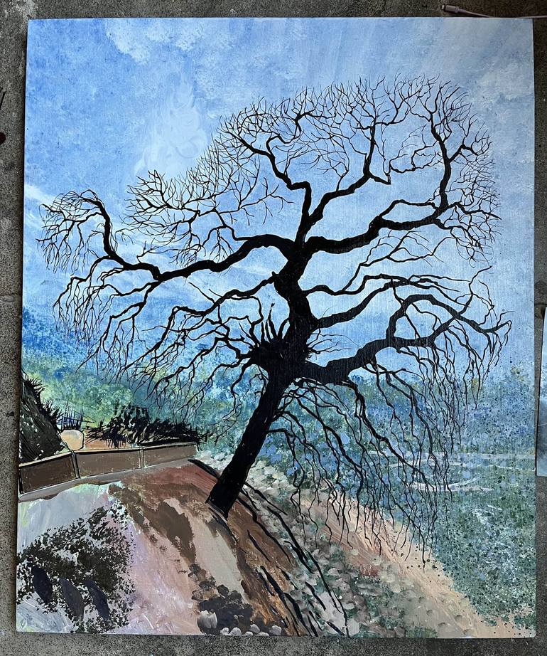 Original Fine Art Tree Painting by Amy Roberts