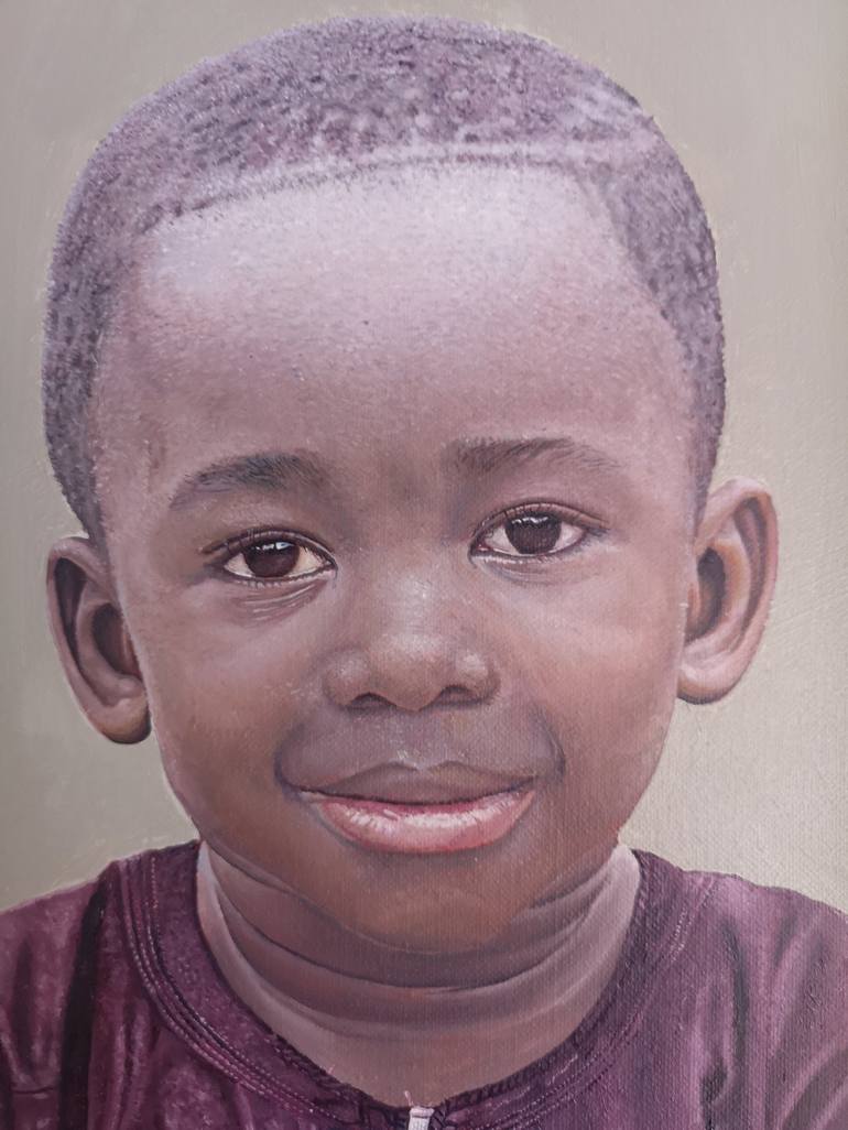 Original Photorealism Children Painting by James Earley