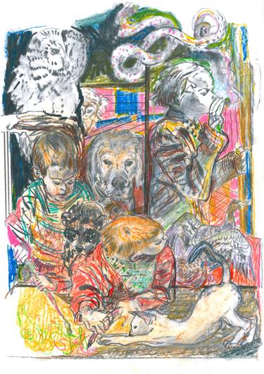 Print of Figurative Children Drawings by franny petersen-storck