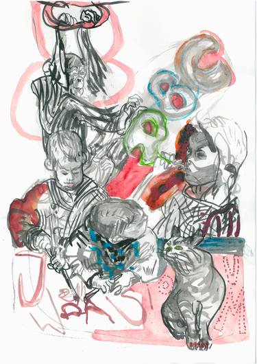 Print of Figurative Children Drawings by franny petersen-storck