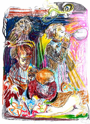 Print of Figurative Children Drawings by franny petersen-storck