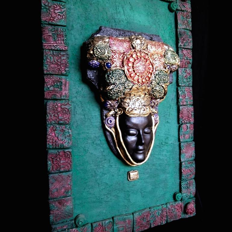 Original Portraiture Wall Sculpture by Inna Zlotnik