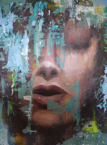 Original Abstract Expressionism Portrait Paintings by Alusea Gordash