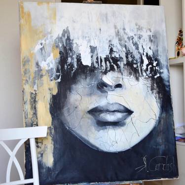 Original Abstract Expressionism Portrait Paintings by Alusea Gordash