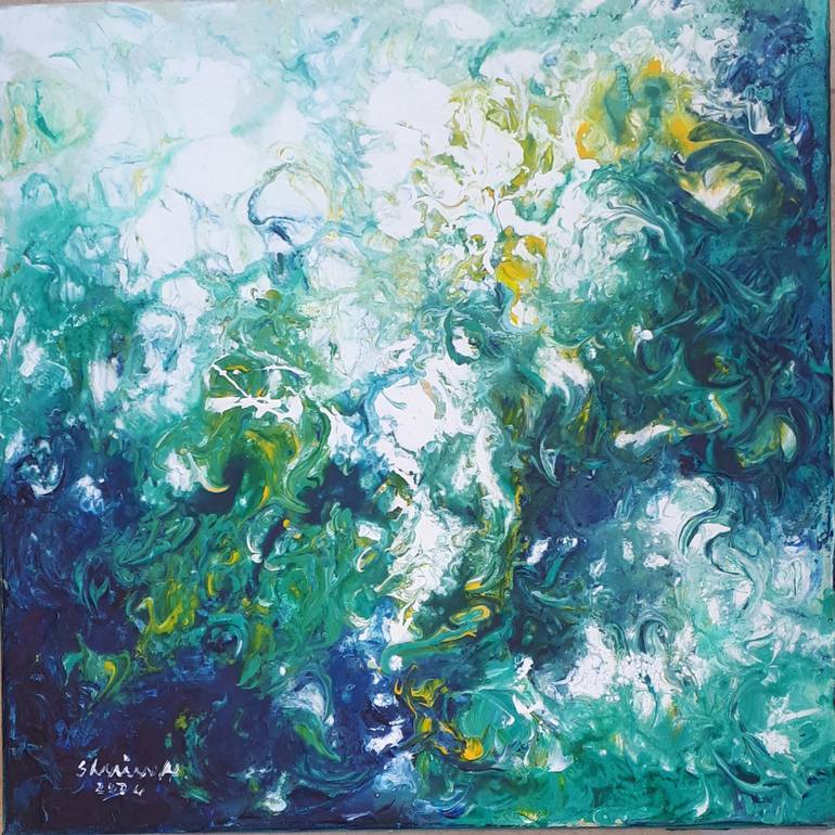 Original Abstract Expressionism Abstract Painting by Sherine Tolba