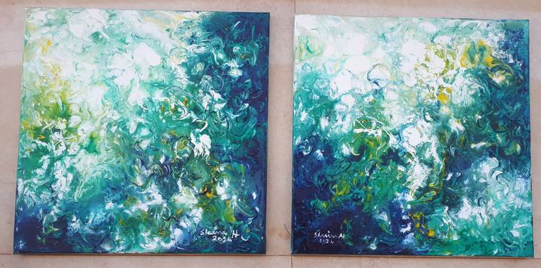 Original Abstract Expressionism Abstract Painting by Sherine Tolba