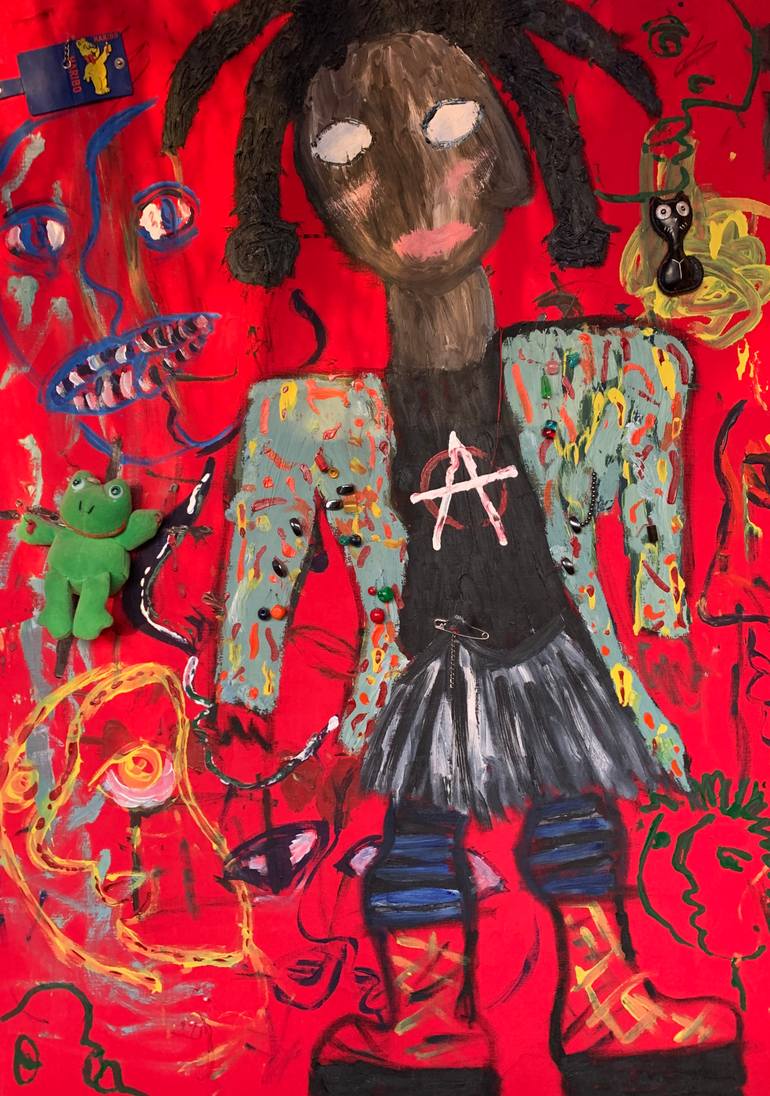 Original Abstract Expressionism Family Painting by Tamara Seppala