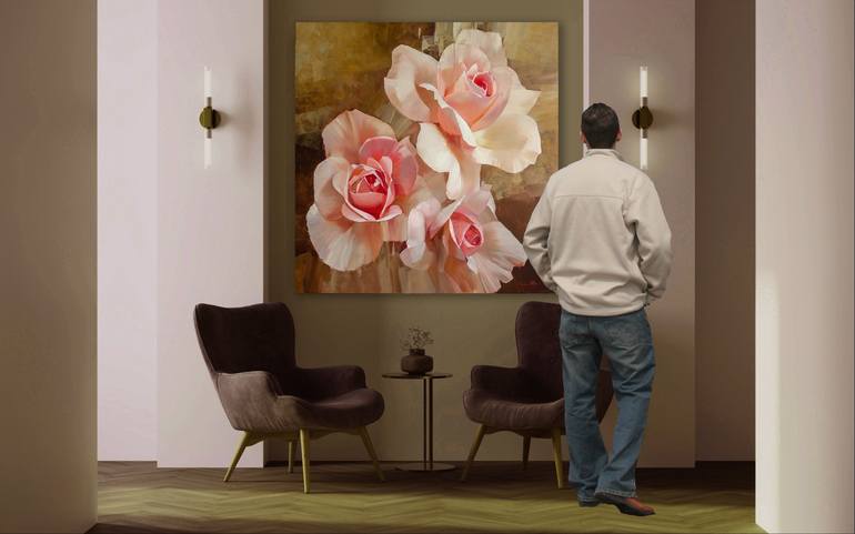 Original Floral Painting by Vasyl Khodakivskyi