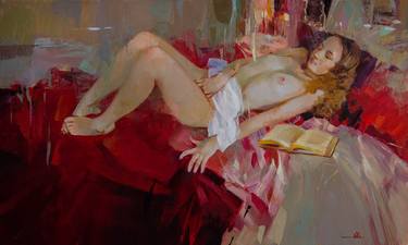 Original Expressionism Erotic Paintings by Vasyl Khodakivskyi