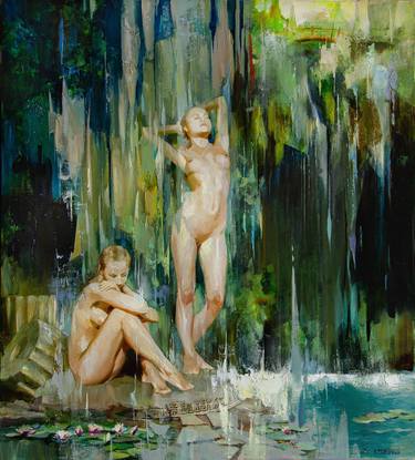 Original Expressionism Erotic Paintings by Vasyl Khodakivskyi