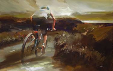 Print of Bicycle Paintings by Vasyl Khodakivskyi