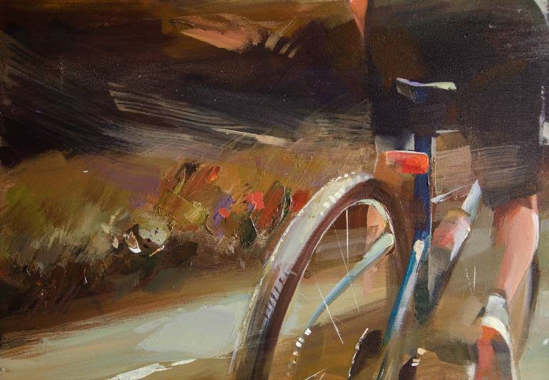 Original Bicycle Painting by Vasyl Khodakivskyi