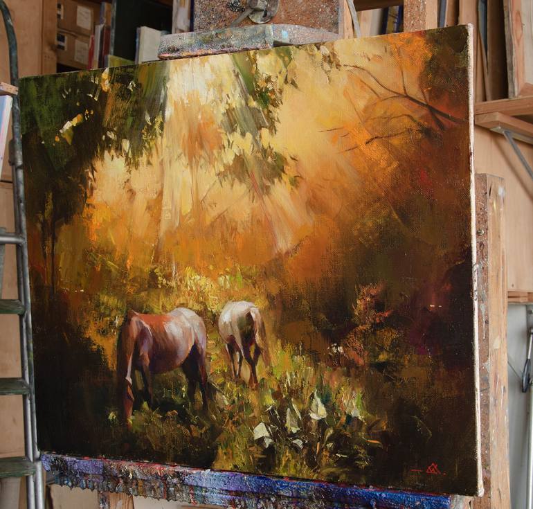 Original Horse Painting by Vasyl Khodakivskyi