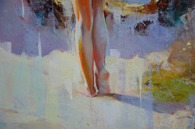 Original Expressionism Beach Painting by Vasyl Khodakivskyi