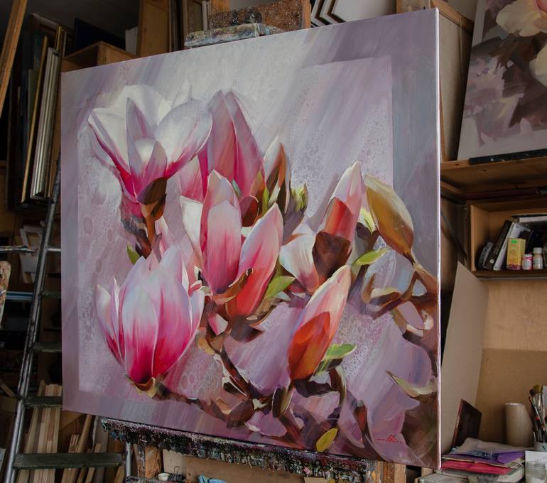 Original Floral Painting by Vasyl Khodakivskyi