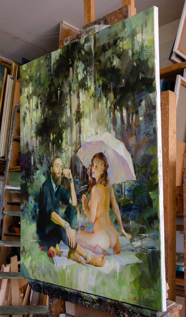 Original Erotic Painting by Vasyl Khodakivskyi