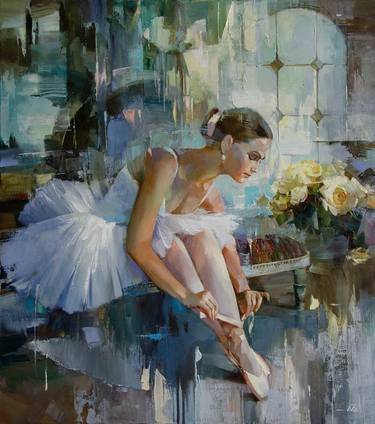 Original Figurative Health & Beauty Paintings by Vasyl Khodakivskyi