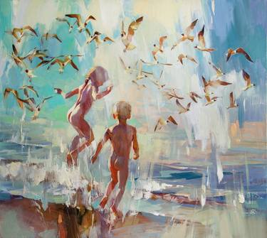 Print of Figurative Children Paintings by Vasyl Khodakivskyi