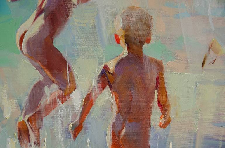 Original Figurative Children Painting by Vasyl Khodakivskyi