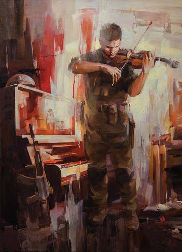 Original Expressionism Music Paintings by Vasyl Khodakivskyi