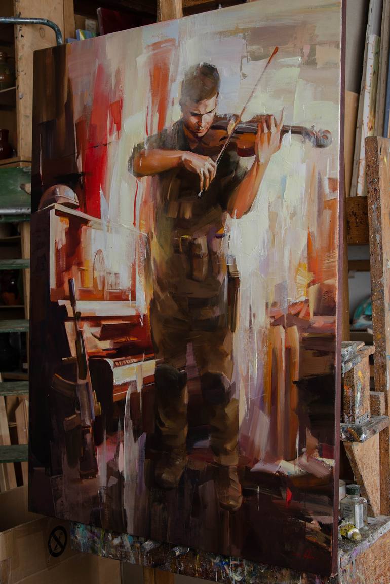 Original Expressionism Music Painting by Vasyl Khodakivskyi