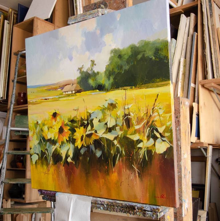 Original Impressionism Landscape Painting by Vasyl Khodakivskyi