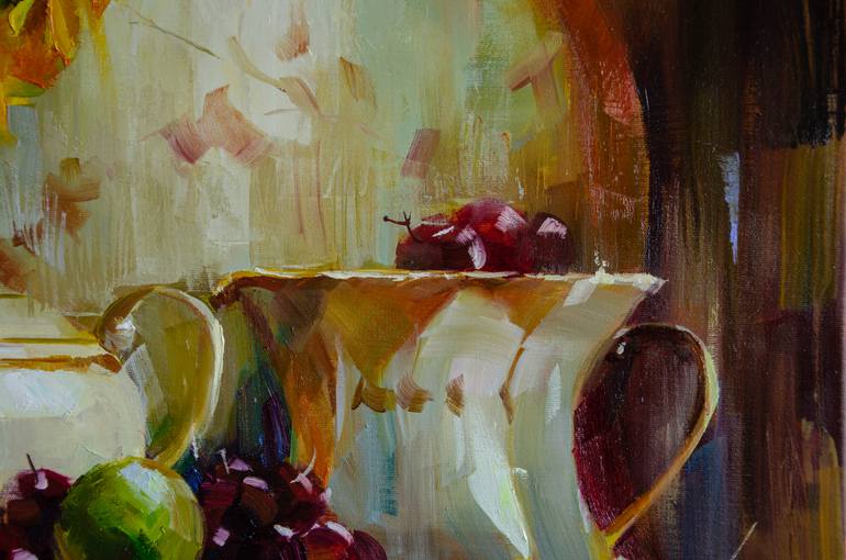Original Impressionism Still Life Painting by Vasyl Khodakivskyi