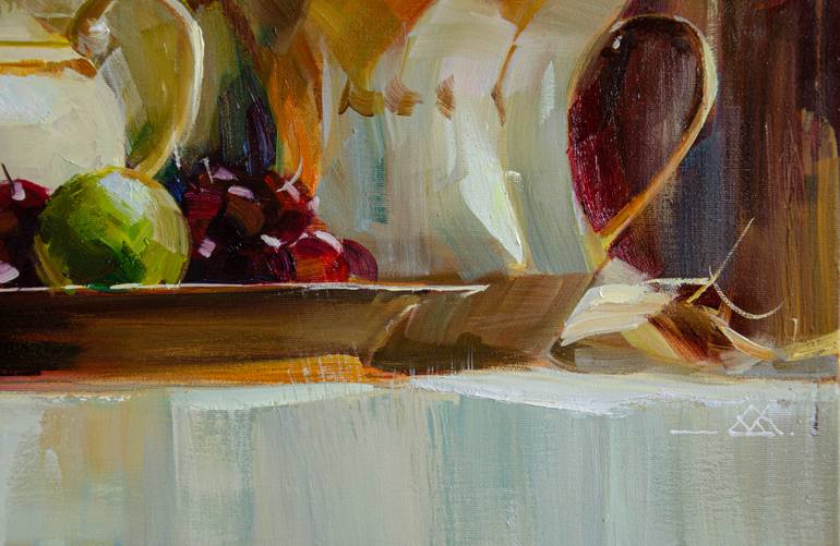 Original Impressionism Still Life Painting by Vasyl Khodakivskyi