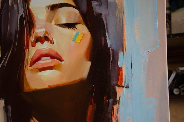 Original Expressionism People Painting by Vasyl Khodakivskyi