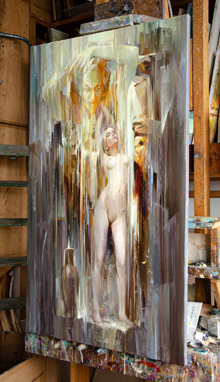 Original Figurative Erotic Painting by Vasyl Khodakivskyi