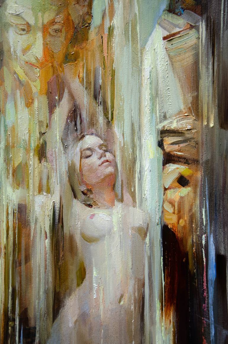 Original Figurative Erotic Painting by Vasyl Khodakivskyi
