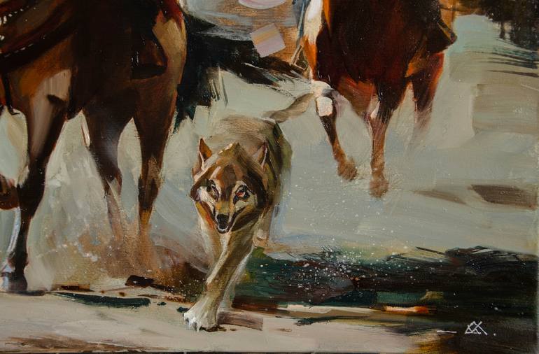 Original Figurative Animal Painting by Vasyl Khodakivskyi