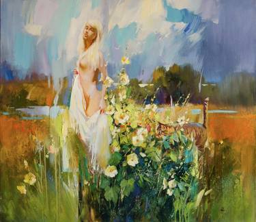 Original Figurative Erotic Painting by Vasyl Khodakivskyi