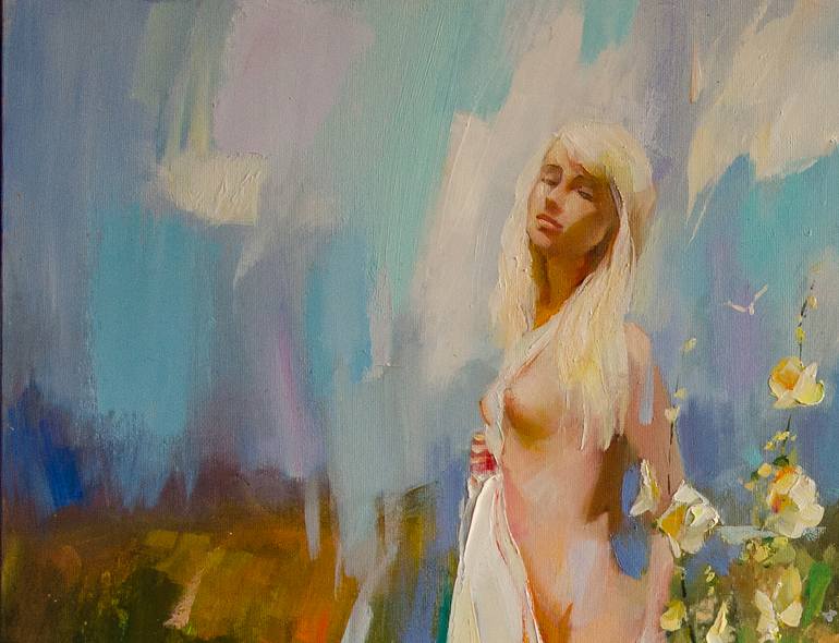 Original Figurative Erotic Painting by Vasyl Khodakivskyi