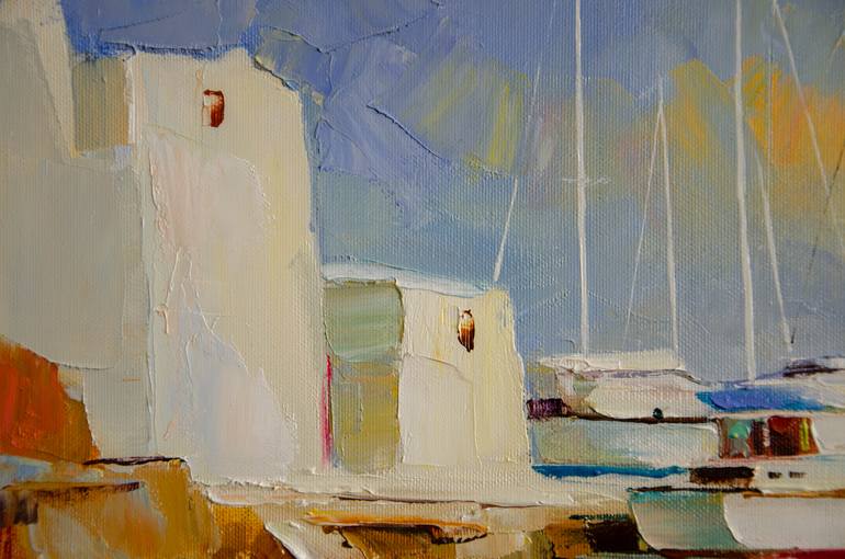 Original Expressionism Boat Painting by Vasyl Khodakivskyi