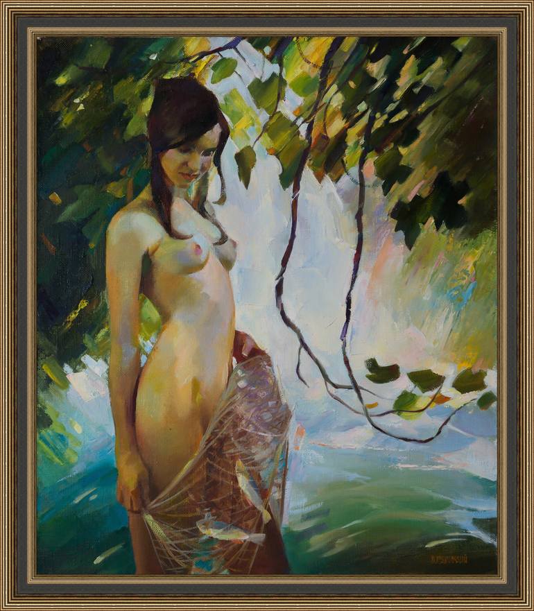 Original Figurative Women Painting by Vasyl Khodakivskyi