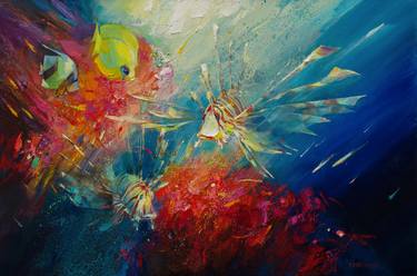 Print of Expressionism Fish Paintings by Vasyl Khodakivskyi