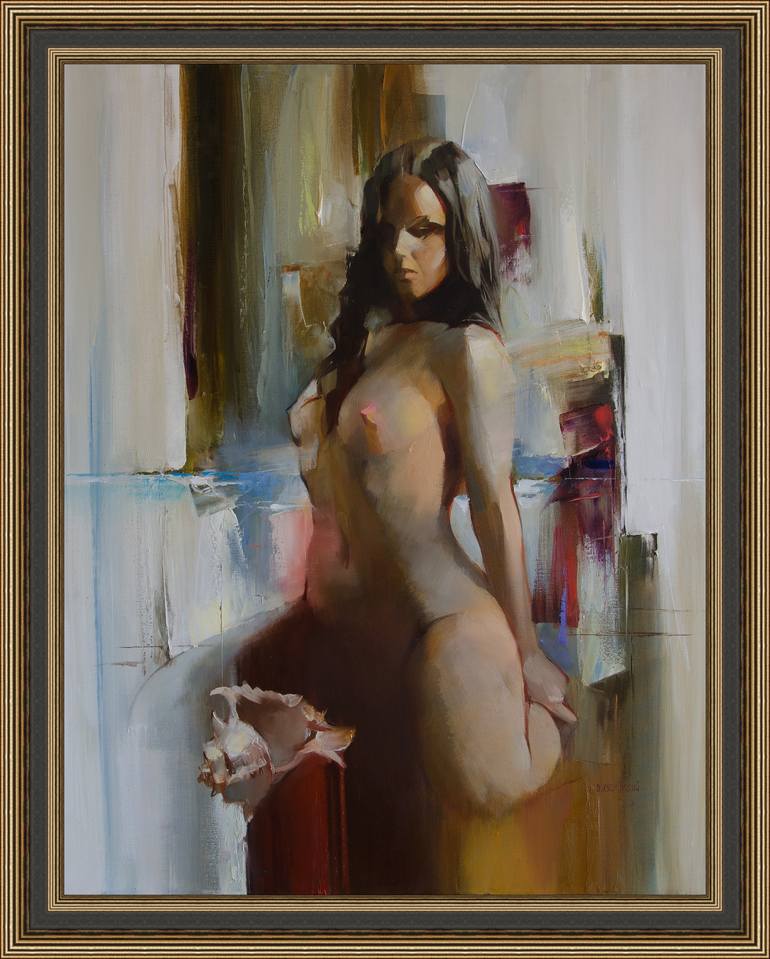 Original Fine Art Nude Painting by Vasyl Khodakivskyi