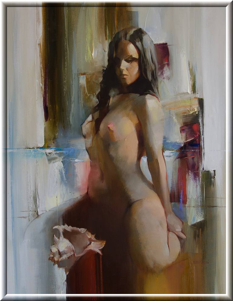 Original Fine Art Nude Painting by Vasyl Khodakivskyi