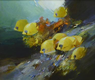 Print of Realism Fish Paintings by Vasyl Khodakivskyi