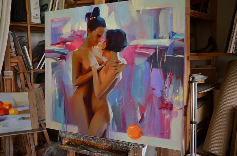 Original Erotic Painting by Vasyl Khodakivskyi