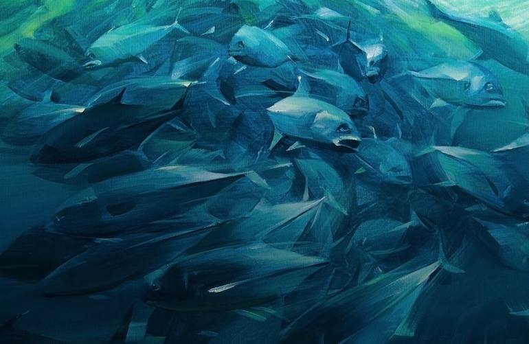 Original Fish Painting by Vasyl Khodakivskyi