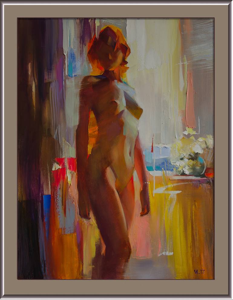 Original Expressionism Nude Painting by Vasyl Khodakivskyi