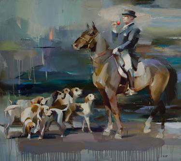 Print of Horse Paintings by Vasyl Khodakivskyi