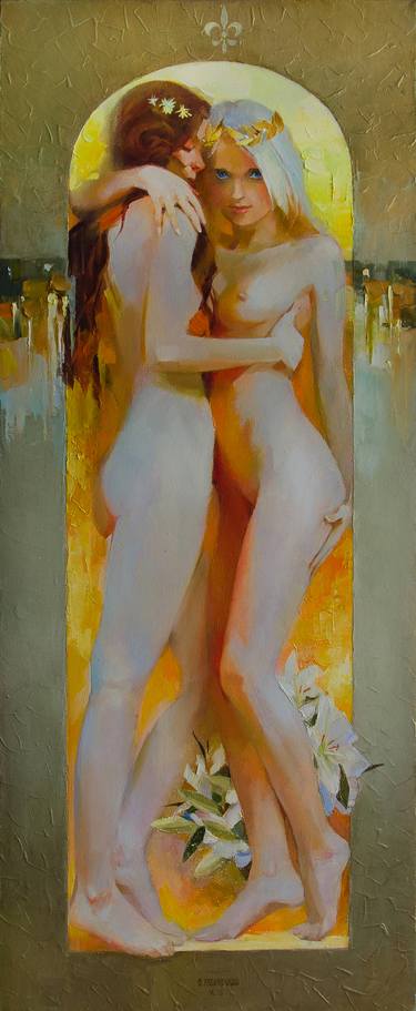Original Expressionism Erotic Paintings by Vasyl Khodakivskyi