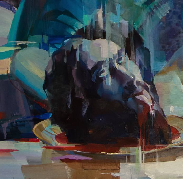 Original Expressionism Erotic Painting by Vasyl Khodakivskyi